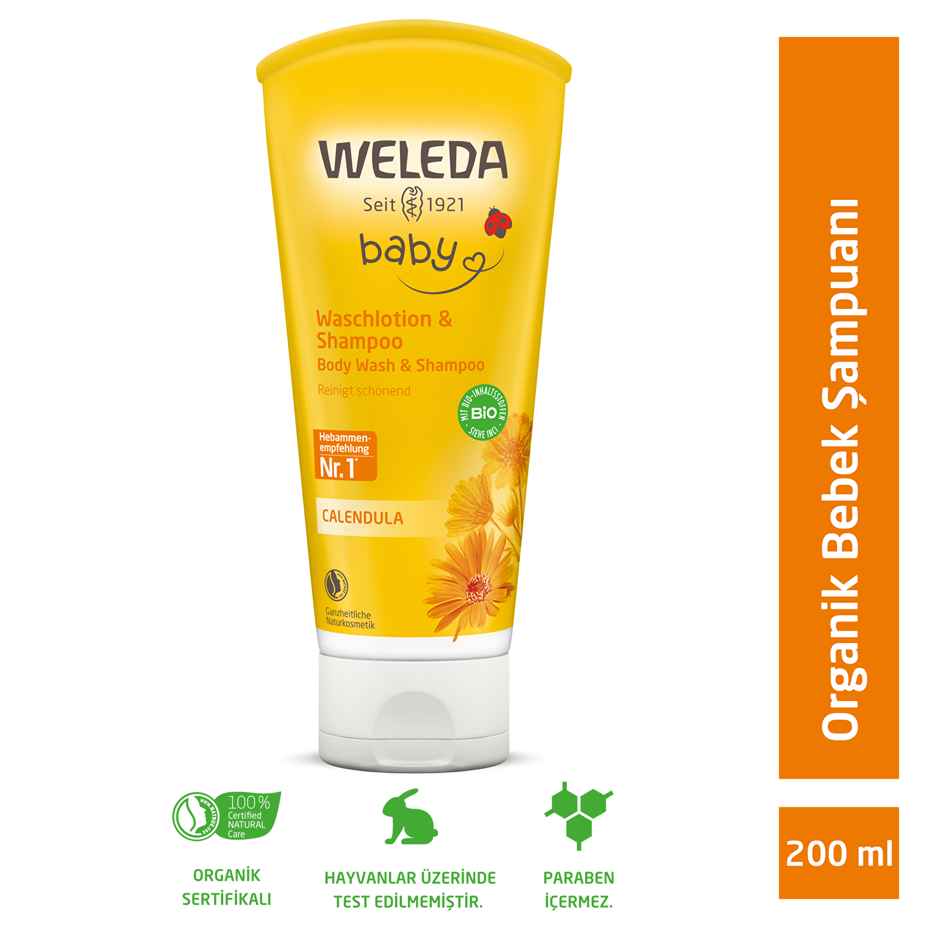 Weleda Calendula Organik Saç ve Vücut Şampuanı 200ml