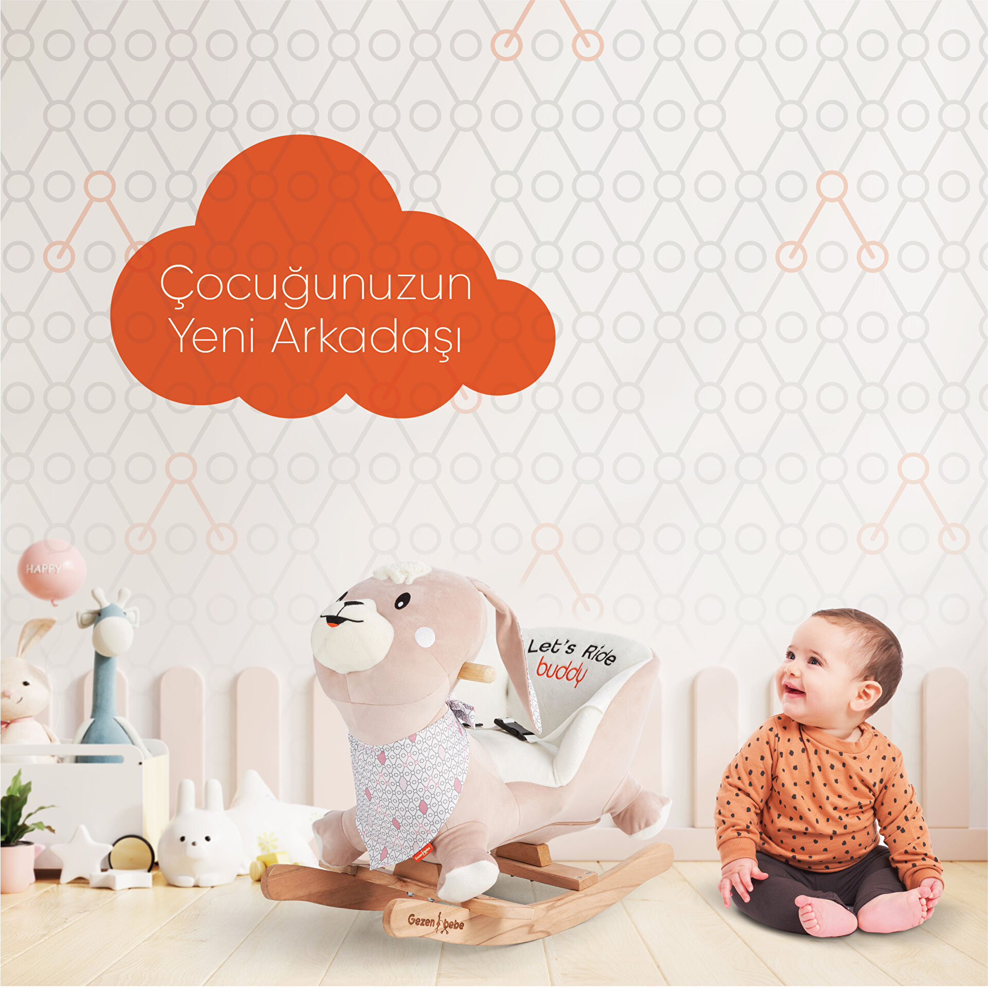 Gezenbebe Buddy Sallanan Arkadaş Bunny
