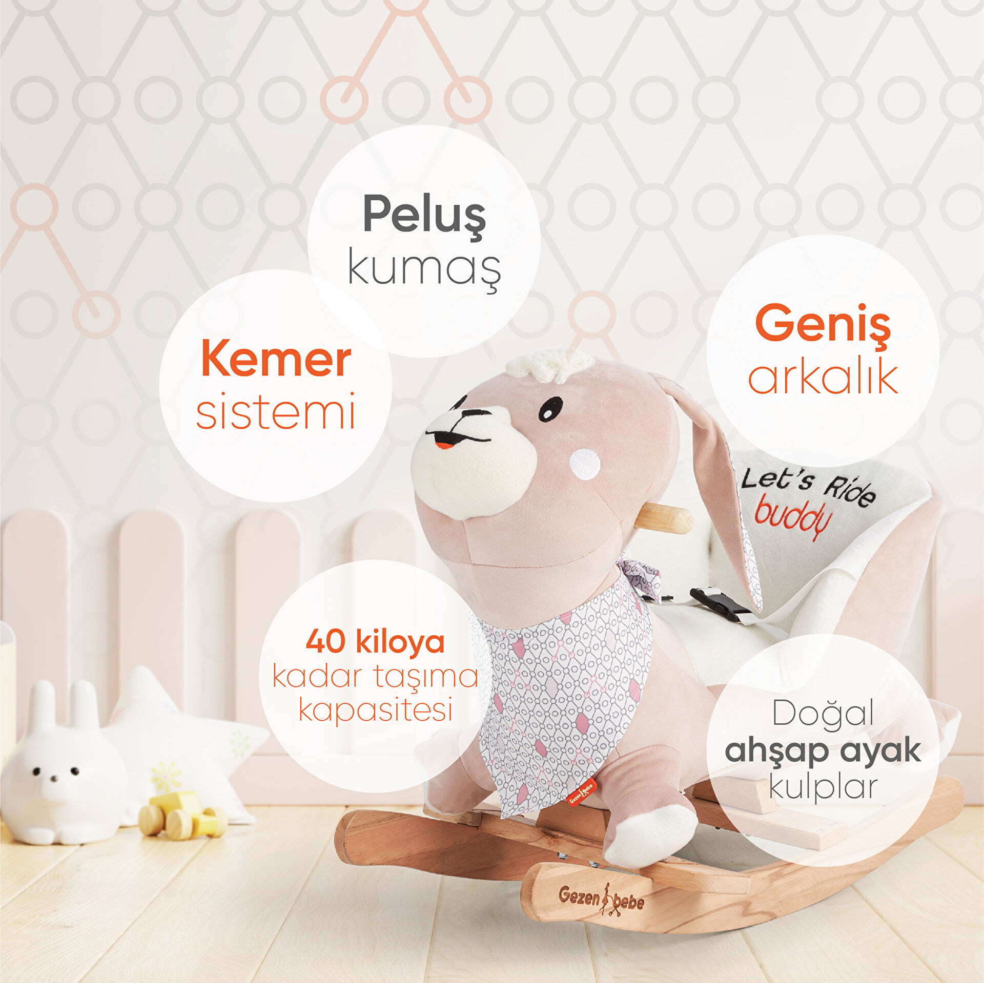 Gezenbebe Buddy Sallanan Arkadaş Bunny