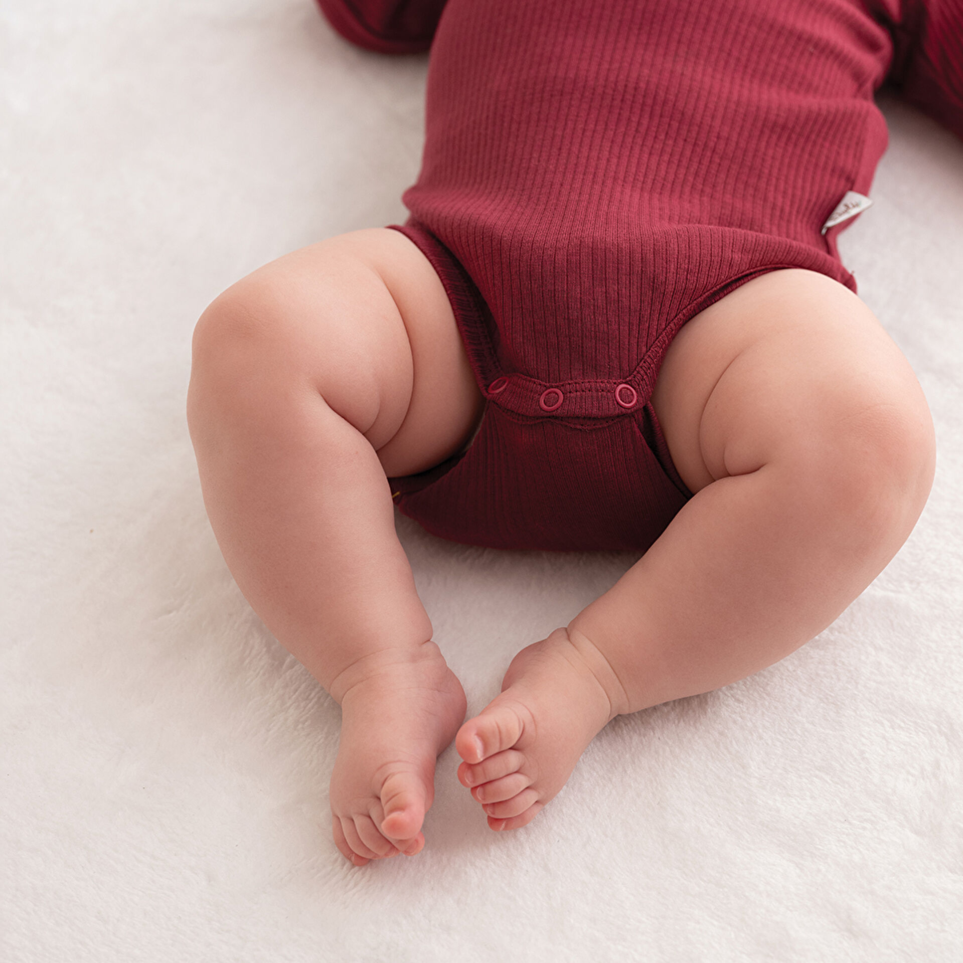 Owli CozyBlend Modal Bebek Takım 6-9 Ay Bordo