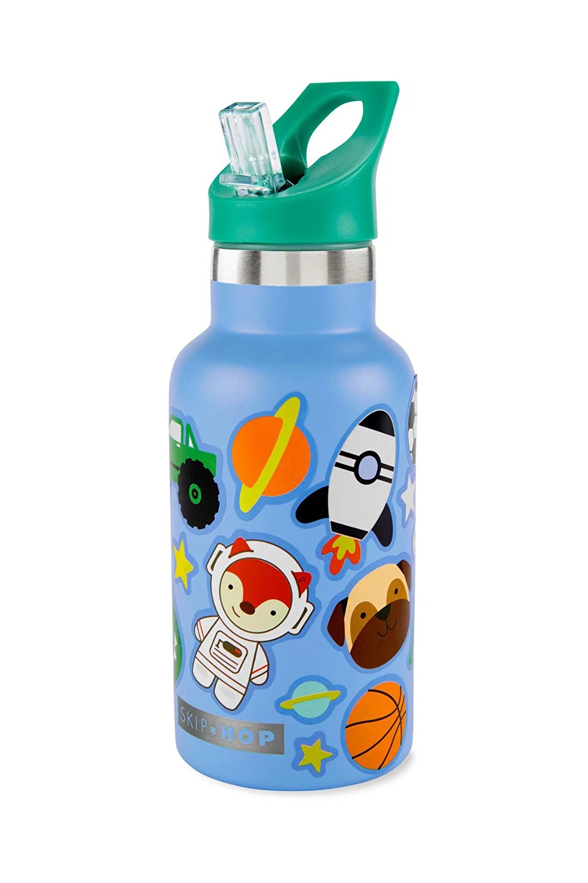 Resim SKIP HOP Spark Style Paslanmaz Çelik Stickerlı Suluk Mavi