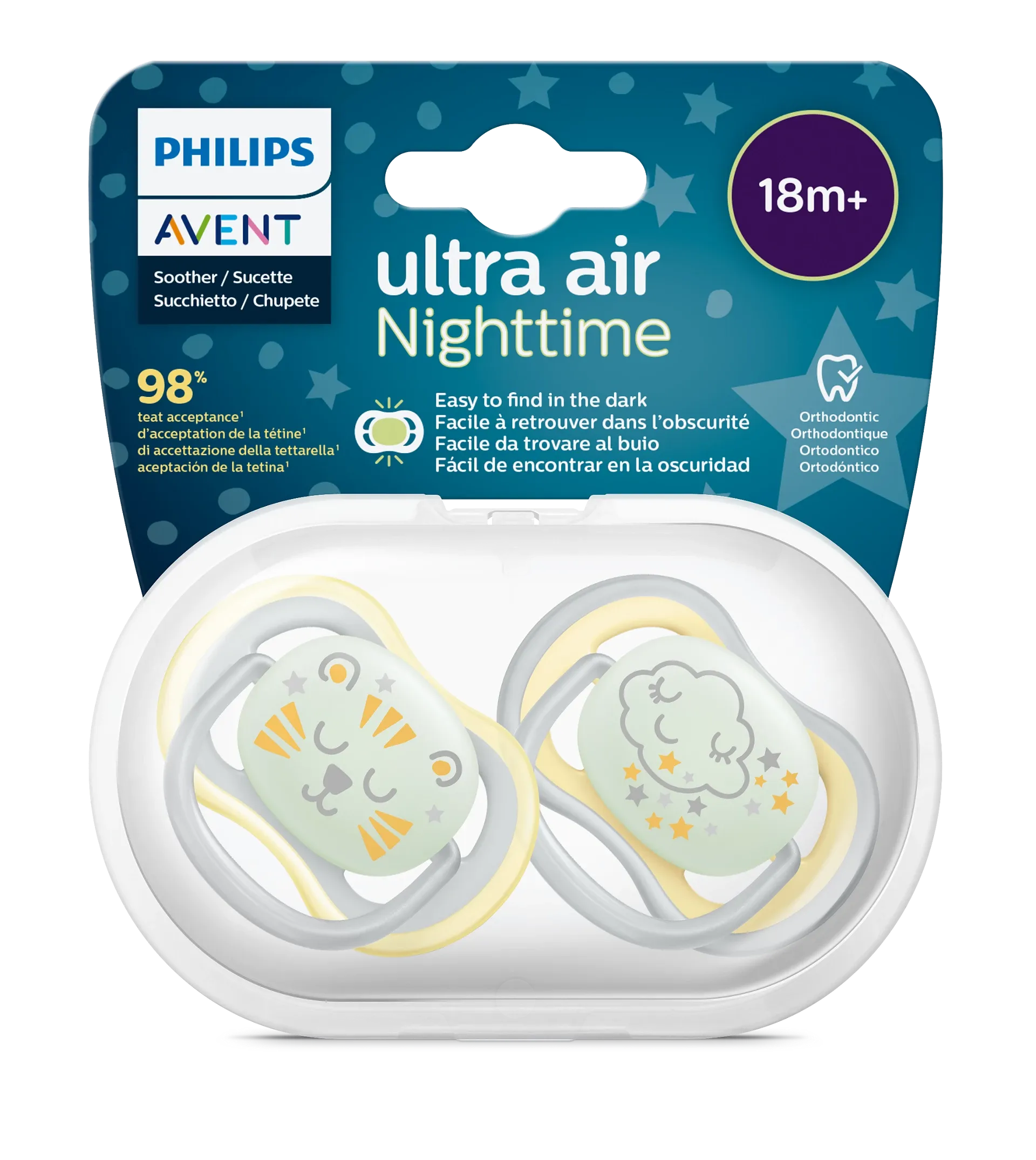 Resim AVENT Ultra Air Gece Emziği 18 Ay