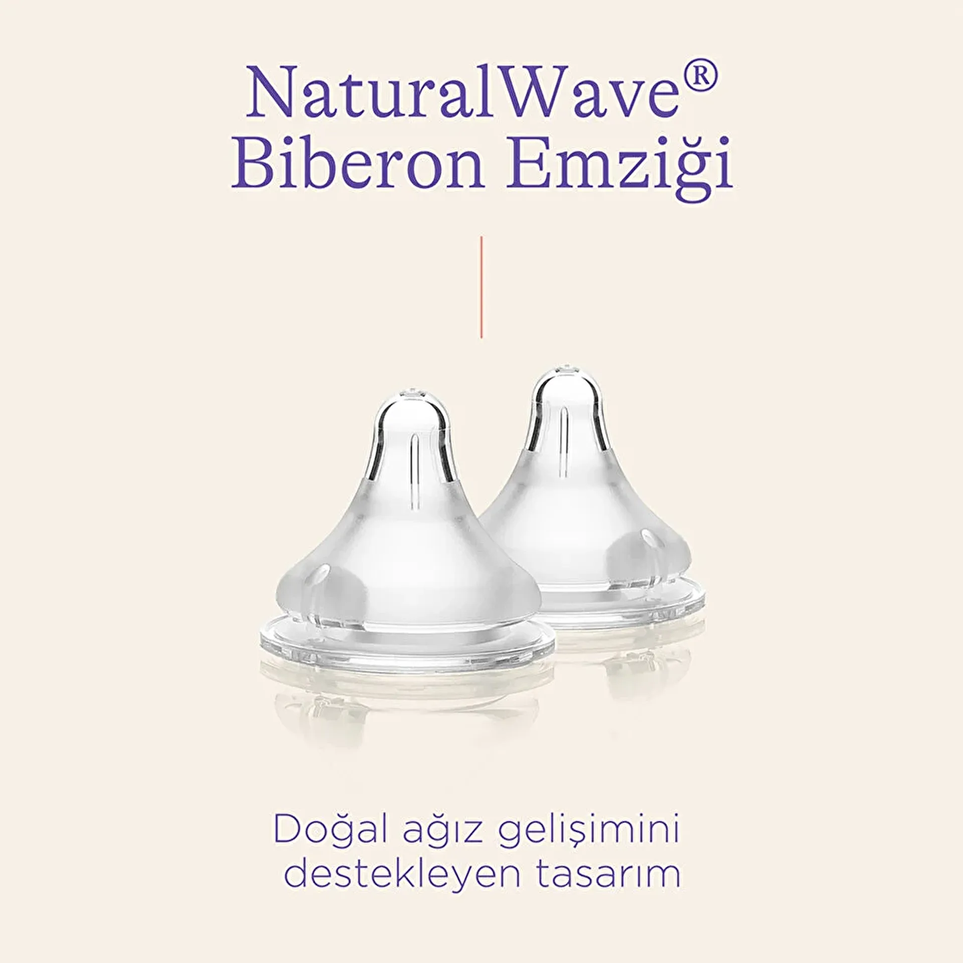 Resim LANSINOH Natural Wave Biberon Emziği Yavaş Akışlı