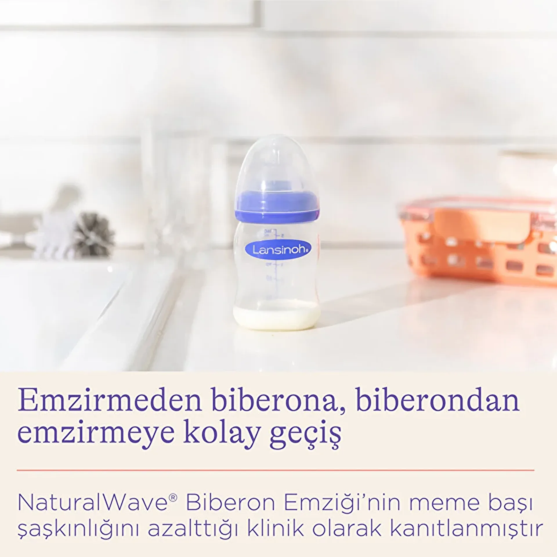 Resim LANSINOH Cam Biberon 160 ml
