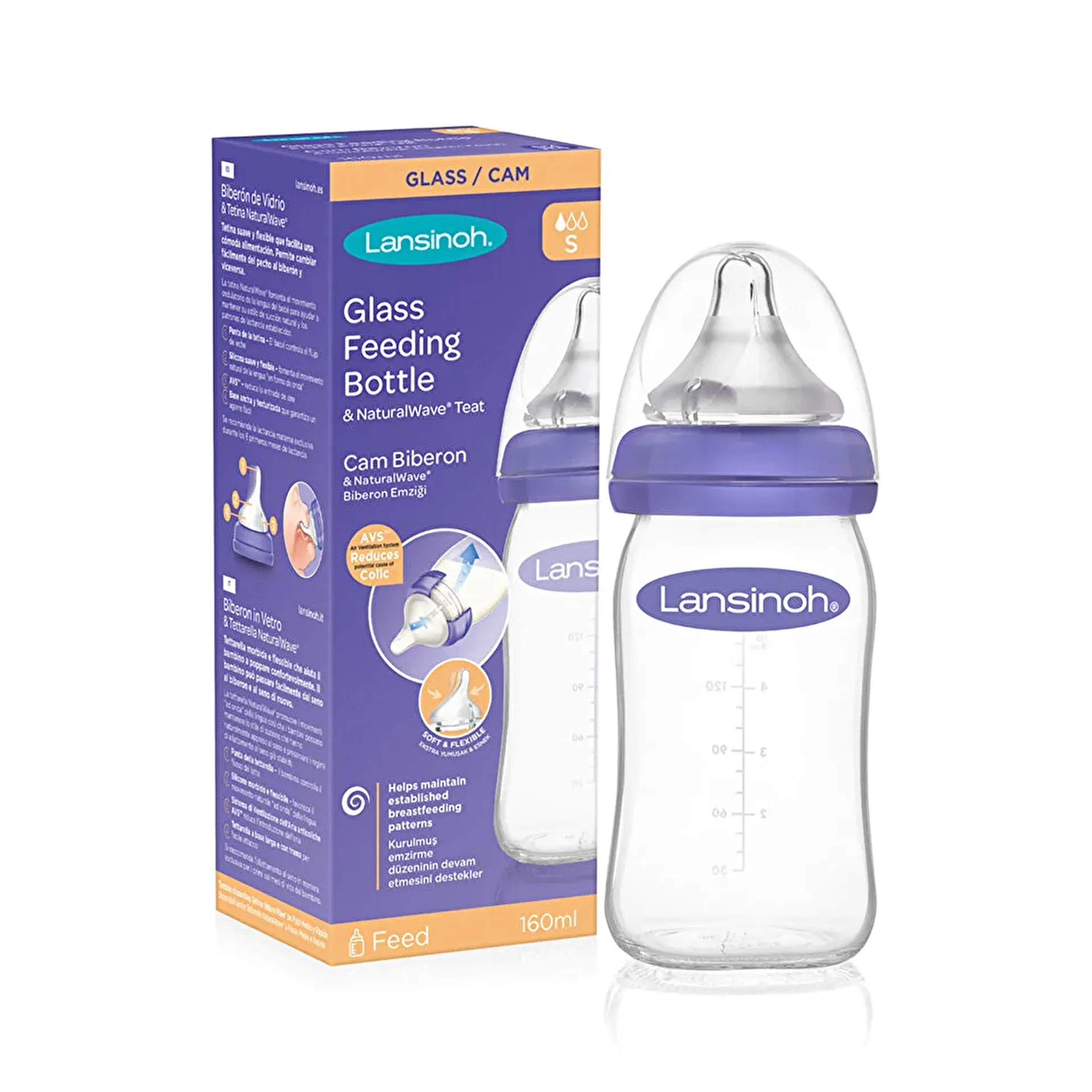 Resim LANSINOH Cam Biberon 160 ml