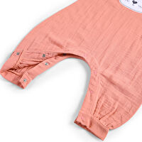 Muslin Ayaklı Tulum nakışlı - Tog 1 - Coral - Yavruağızı