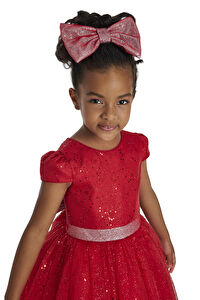 34001 PR  3 7 AGE Ecru Girls Glittery Tulle Dress