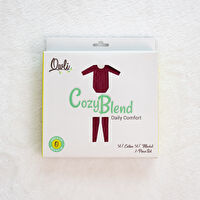 Owli CozyBlend Modal Bebek Takım 6-9 Ay Bordo