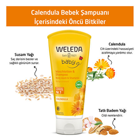 Weleda Calendula Organik Saç ve Vücut Şampuanı 200ml